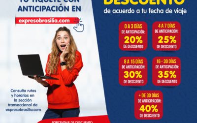 COMPRA TU TIQUETE CON ANTICIPACIÓN Y RECIBE HASTA EL 30% DE DESCUENTO