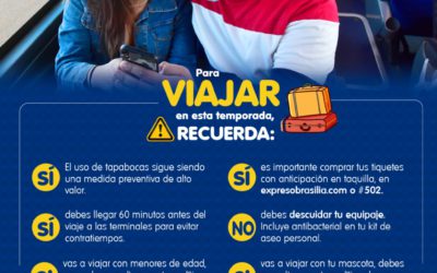 ¿Vas a viajar en esta temporada? ¡Ten en cuenta las siguientes recomendaciones!: